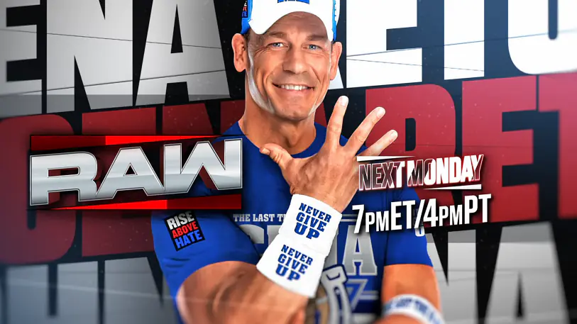 WWE Raw Early Start Time Next Week, John Cena Confirmed to Appear